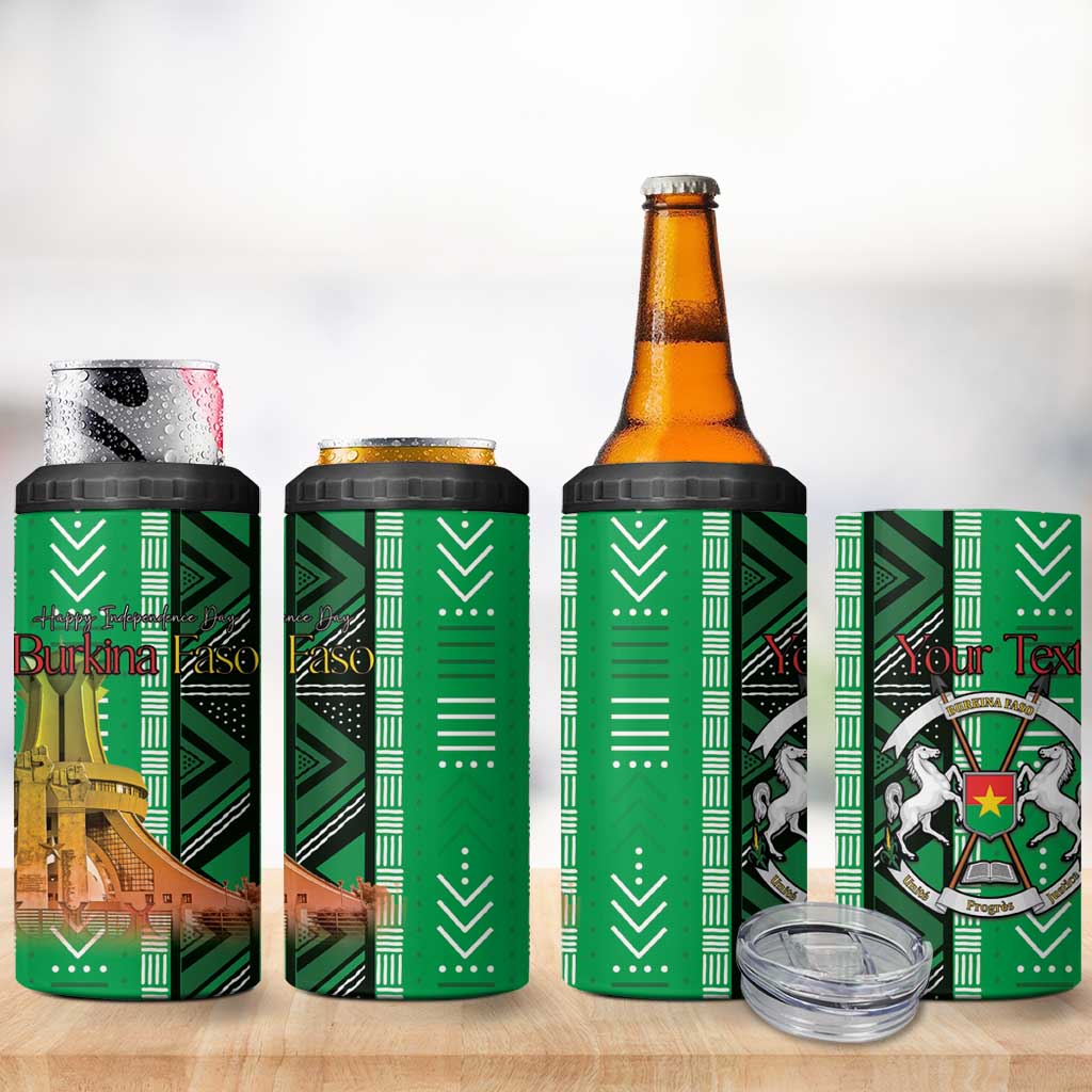 Burkina Faso Martyrs Day Personalized 4 in 1 Can Cooler Tumbler Monument des Heros Nationaux LT15