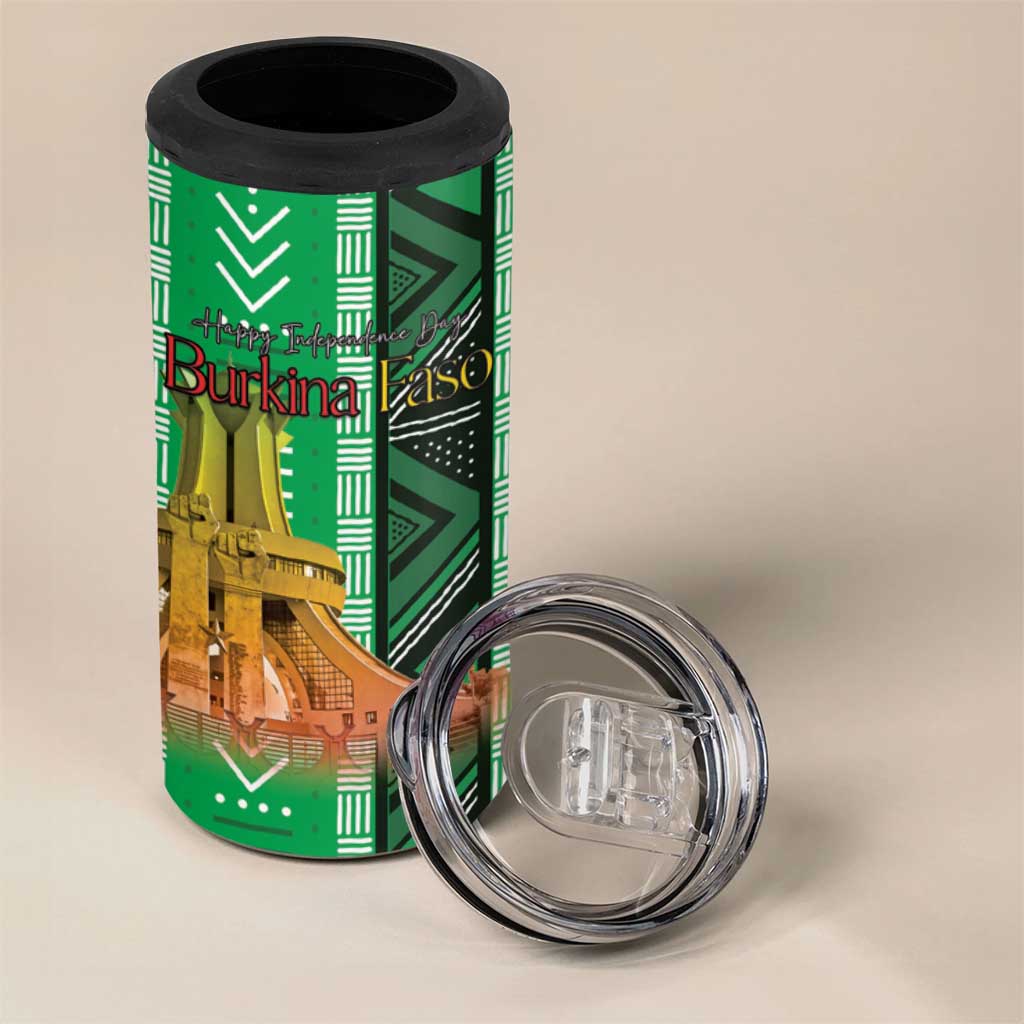 Burkina Faso Martyrs Day Personalized 4 in 1 Can Cooler Tumbler Monument des Heros Nationaux LT15