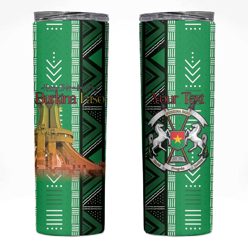 Burkina Faso Martyrs Day Personalized Skinny Tumbler Monument des Heros Nationaux LT15