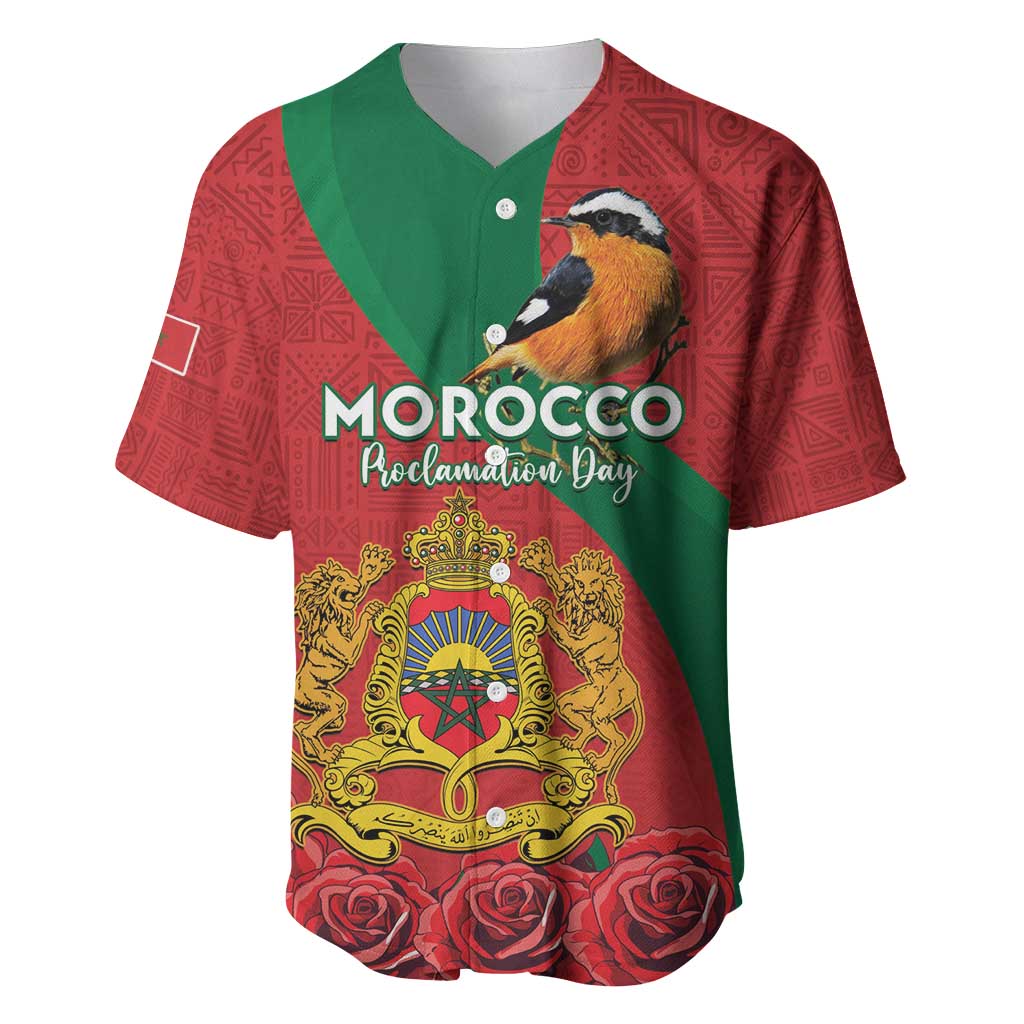 Personalised Afro Morocco Baseball Jersey Happy Proclamation Day - African Pattern LT15