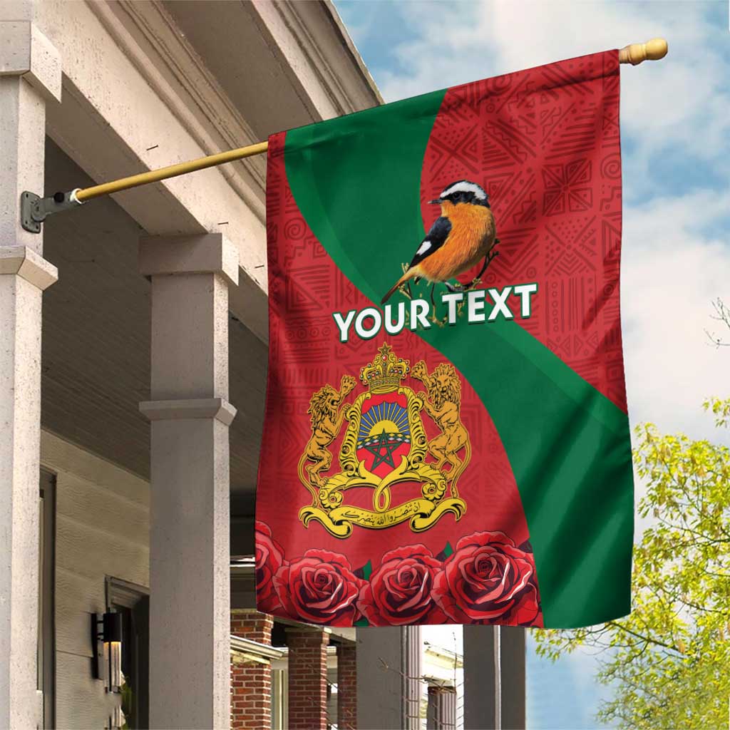 Personalised Afro Morocco Garden Flag Happy Proclamation Day - African Pattern LT15