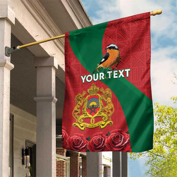Personalised Afro Morocco Garden Flag Happy Proclamation Day - African Pattern LT15