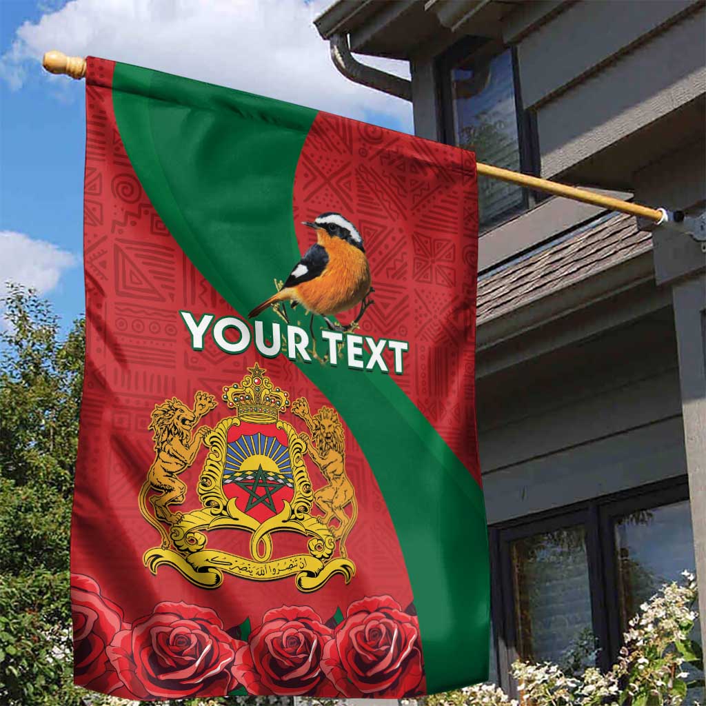 Personalised Afro Morocco Garden Flag Happy Proclamation Day - African Pattern LT15