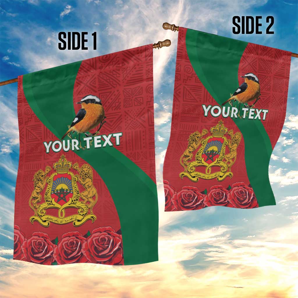 Personalised Afro Morocco Garden Flag Happy Proclamation Day - African Pattern LT15