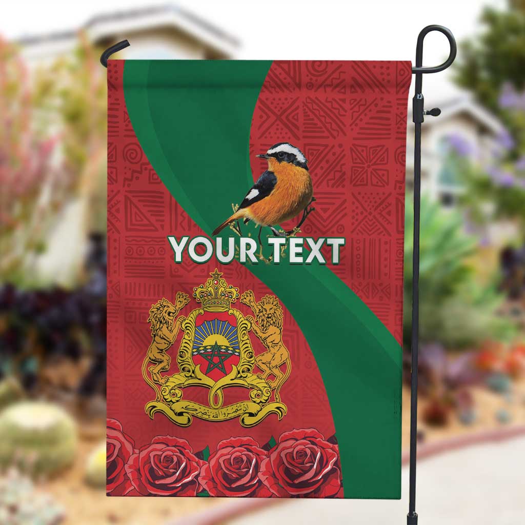 Personalised Afro Morocco Garden Flag Happy Proclamation Day - African Pattern LT15