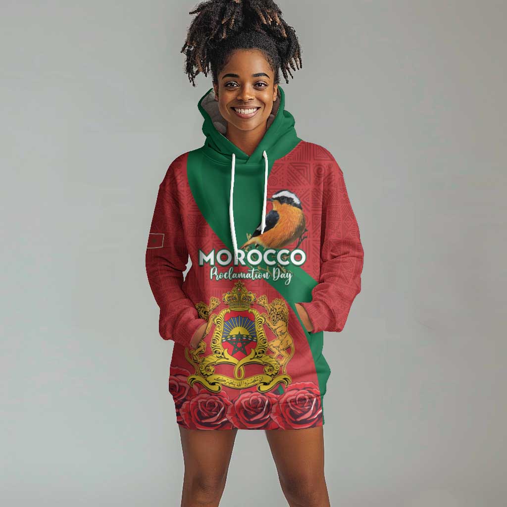 Personalised Afro Morocco Hoodie Dress Happy Proclamation Day - African Pattern LT15