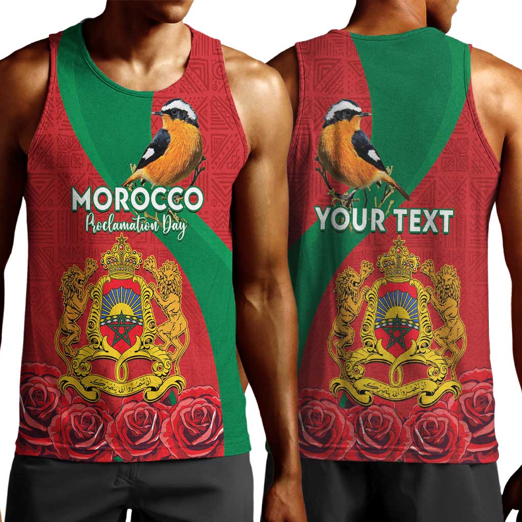 Personalised Afro Morocco Men Tank Top Happy Proclamation Day - African Pattern LT15