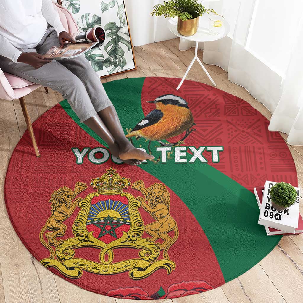 Personalised Afro Morocco Round Carpet Happy Proclamation Day - African Pattern LT15