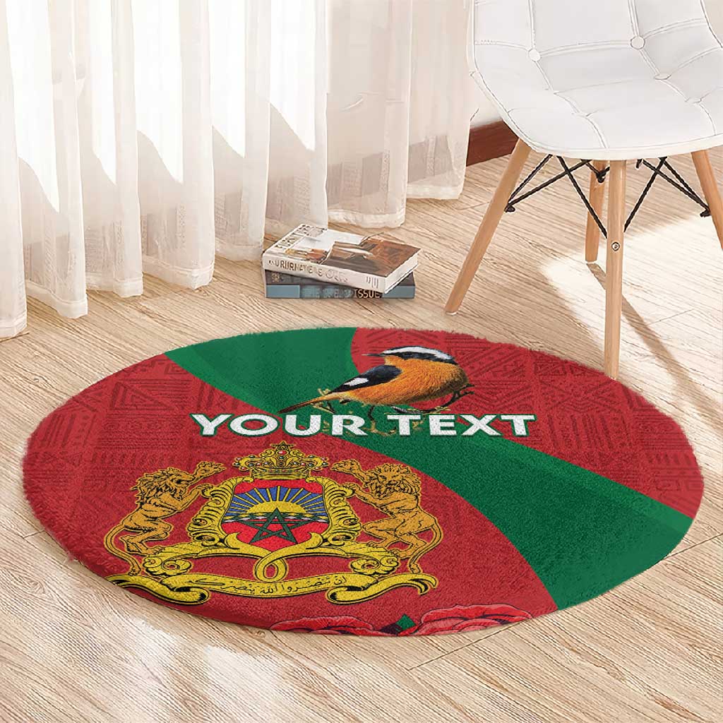 Personalised Afro Morocco Round Carpet Happy Proclamation Day - African Pattern LT15