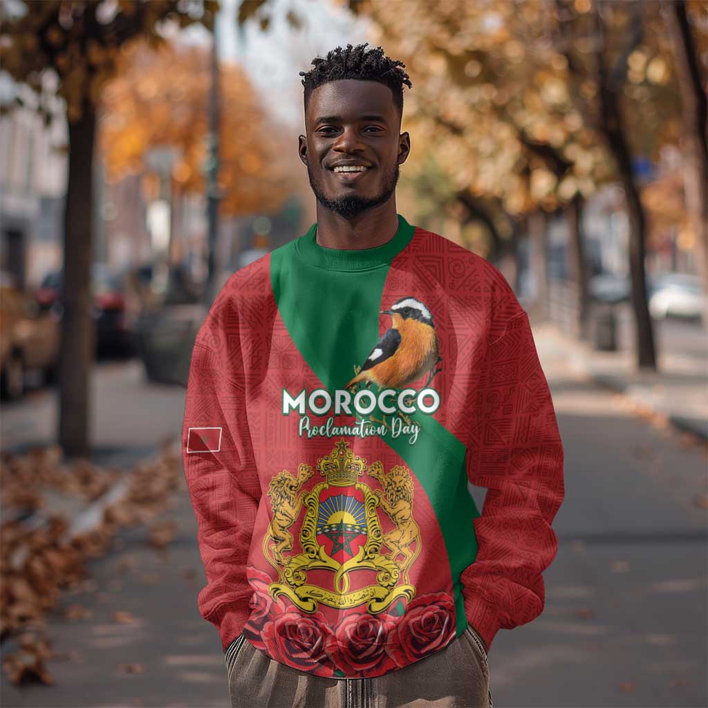 Personalised Afro Morocco Sweatshirt Happy Proclamation Day - African Pattern LT15