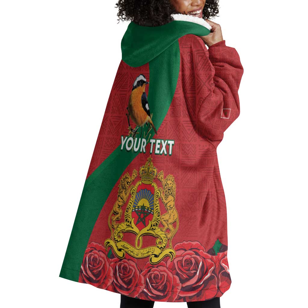 Personalised Afro Morocco Wearable Blanket Hoodie Happy Proclamation Day - African Pattern LT15