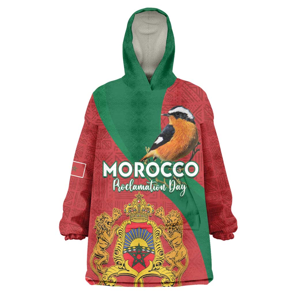 Personalised Afro Morocco Wearable Blanket Hoodie Happy Proclamation Day - African Pattern LT15
