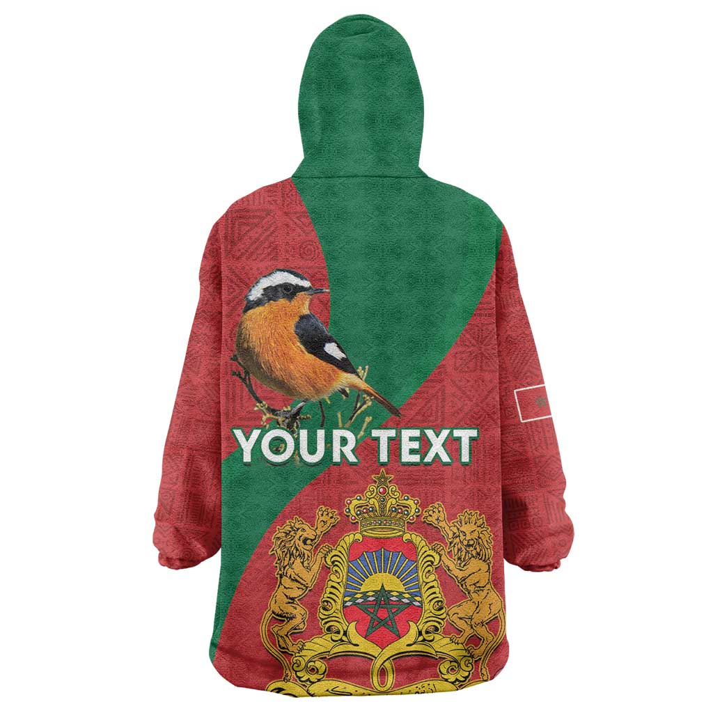 Personalised Afro Morocco Wearable Blanket Hoodie Happy Proclamation Day - African Pattern LT15