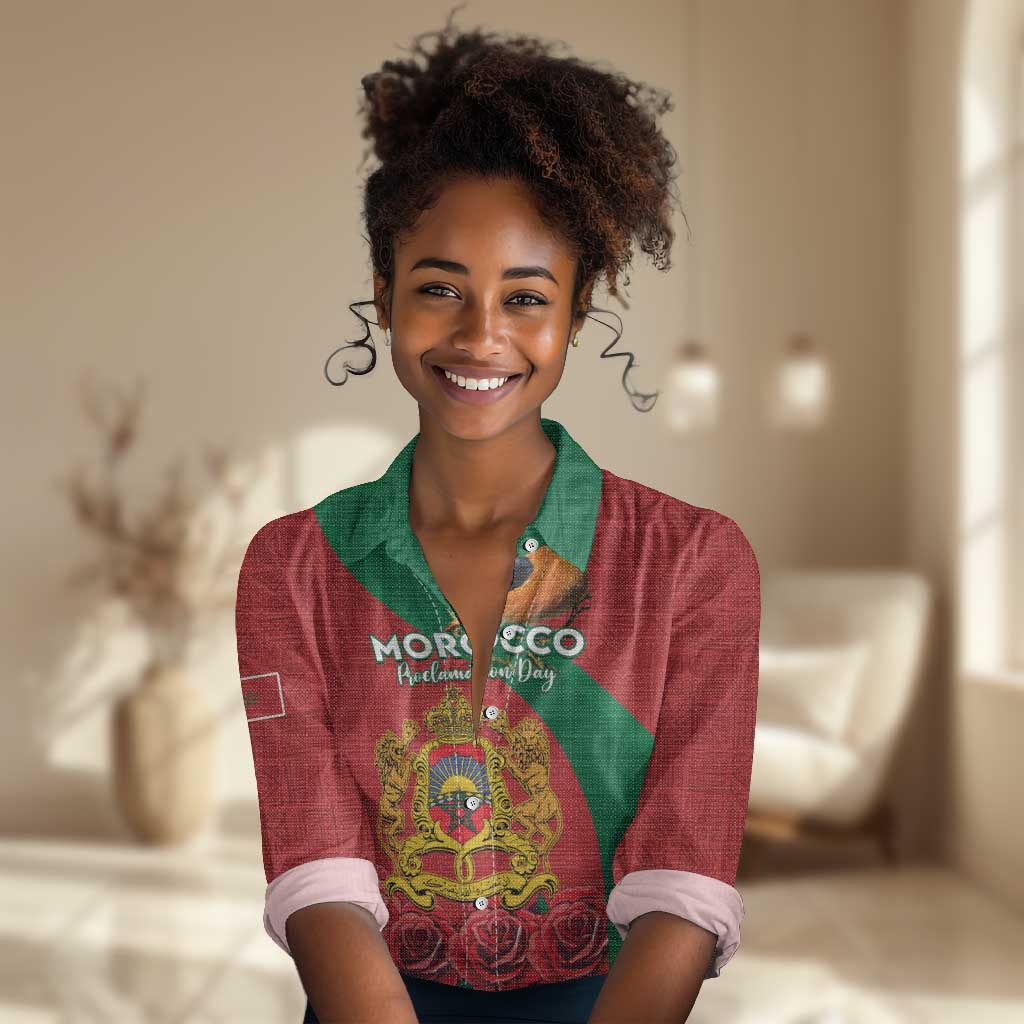 Personalised Afro Morocco Women Casual Shirt Happy Proclamation Day - African Pattern LT15