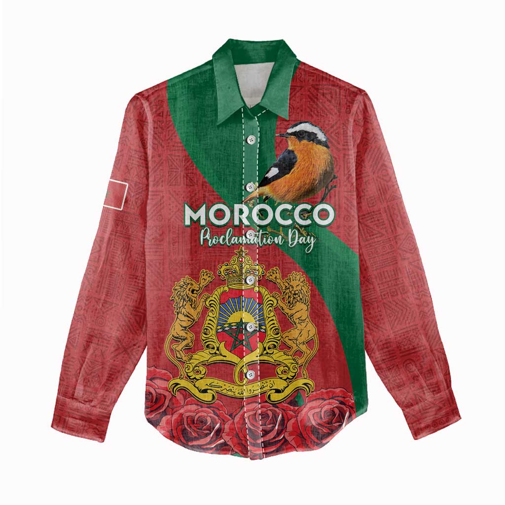 Personalised Afro Morocco Women Casual Shirt Happy Proclamation Day - African Pattern LT15