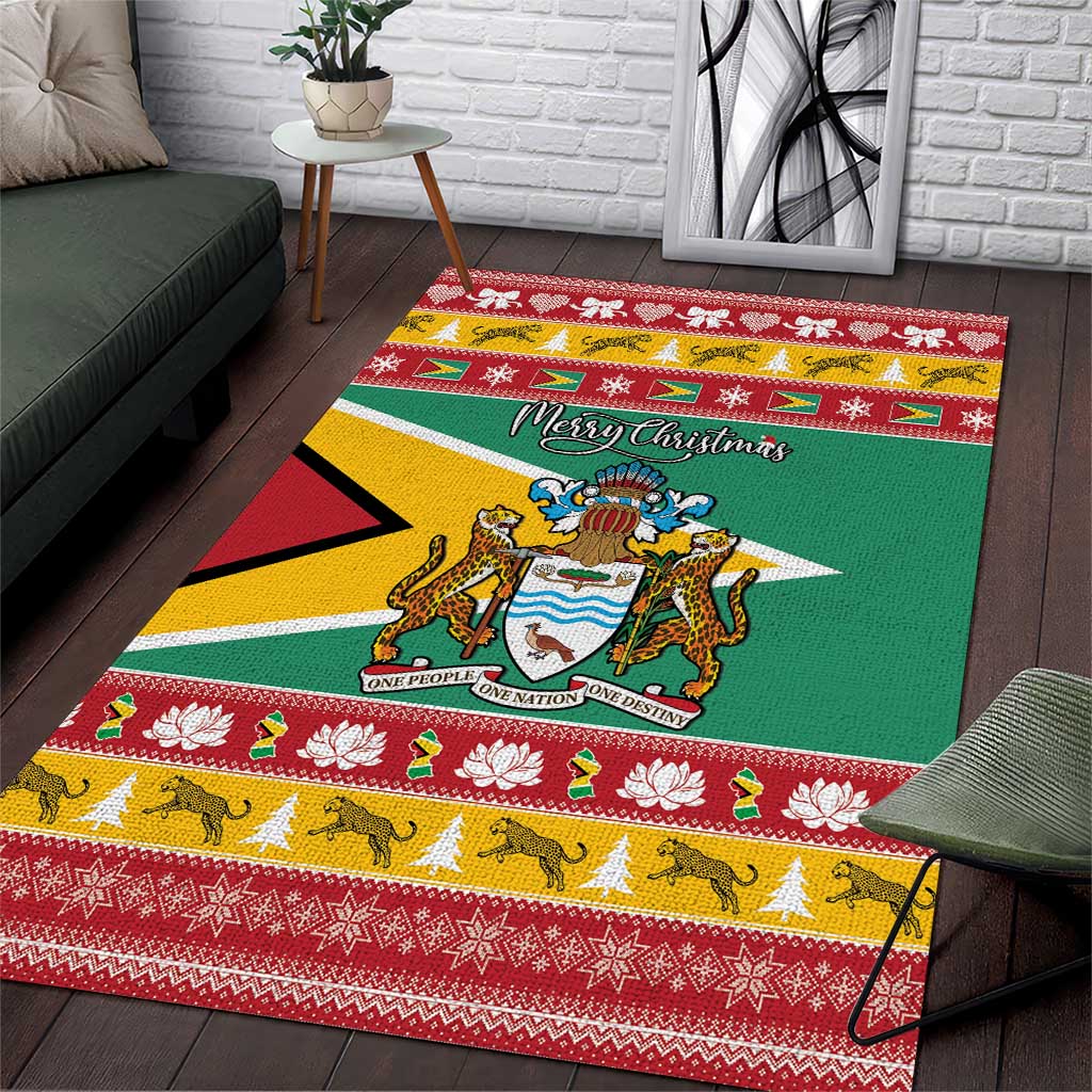 Afro Guyana Christmas Area Rug Mix Coat Of Arms LT15