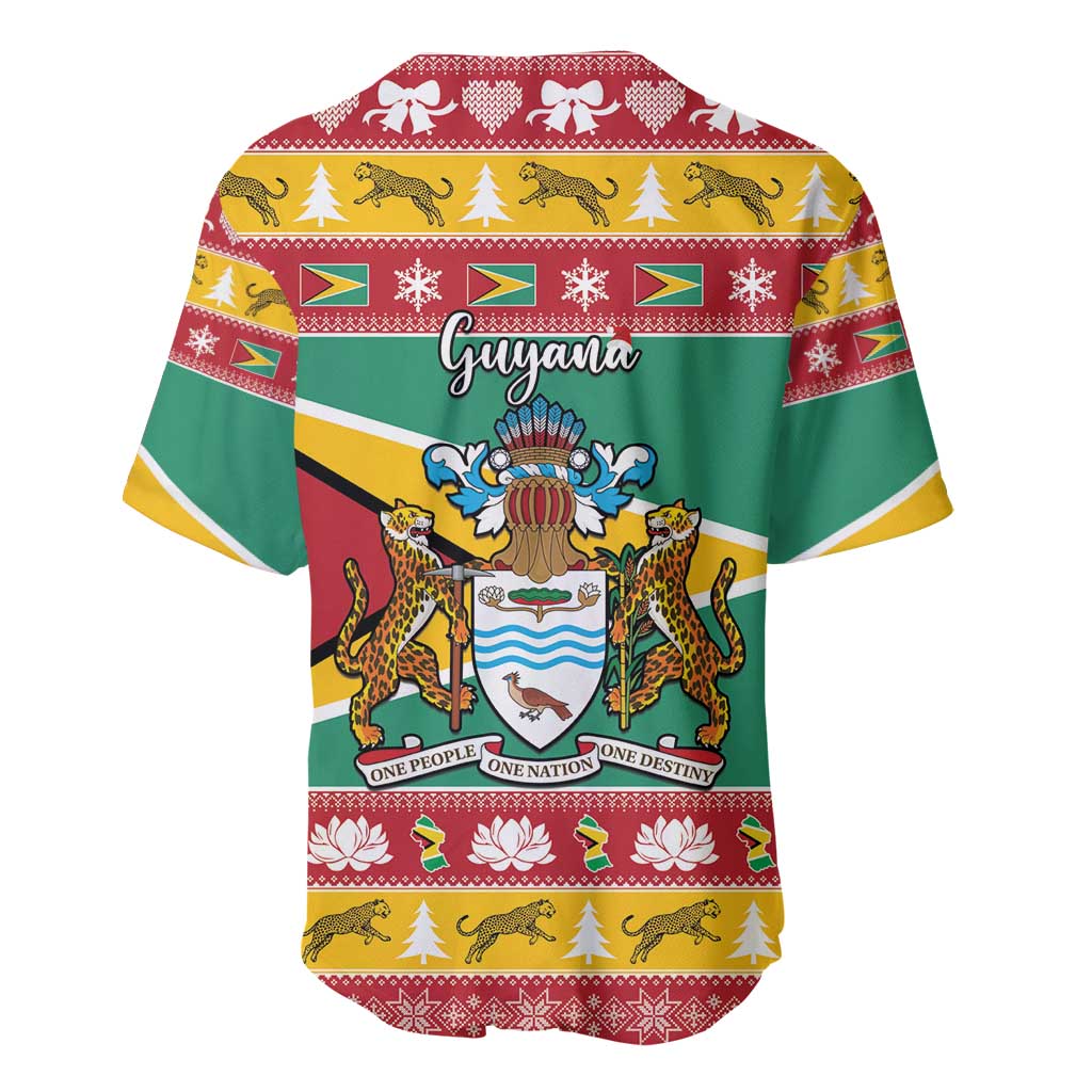 Afro Guyana Christmas Baseball Jersey Mix Coat Of Arms LT15