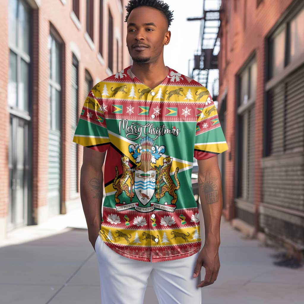 Afro Guyana Christmas Baseball Jersey Mix Coat Of Arms LT15