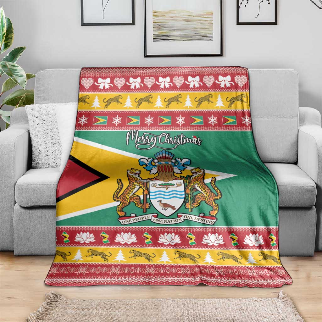 Afro Guyana Christmas Blanket Mix Coat Of Arms LT15