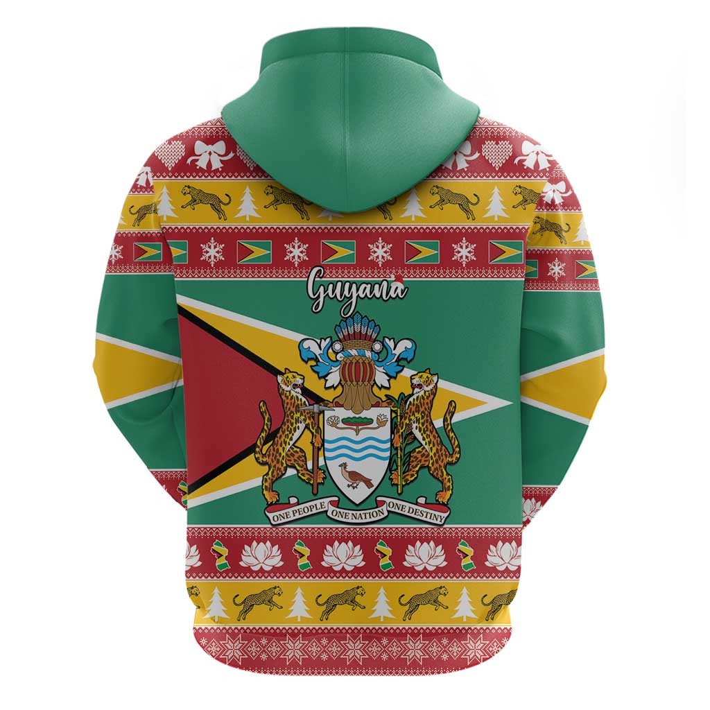Guyana Christmas Hoodie Coat Of Arms with Flag Style LT15