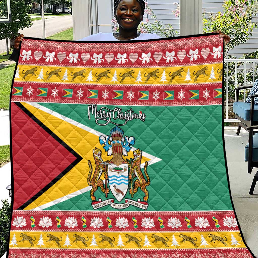 Afro Guyana Christmas Quilt Mix Coat Of Arms LT15