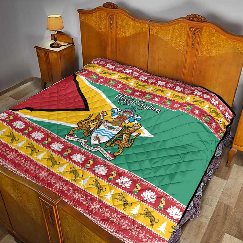 Afro Guyana Christmas Quilt Mix Coat Of Arms LT15