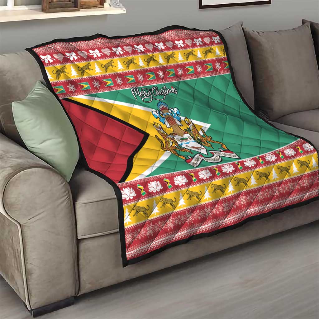Afro Guyana Christmas Quilt Mix Coat Of Arms LT15