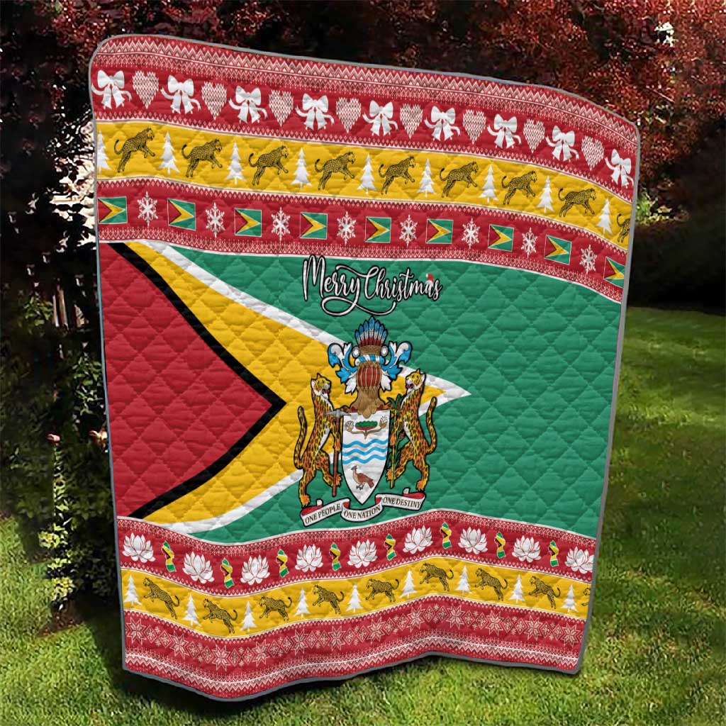 Afro Guyana Christmas Quilt Mix Coat Of Arms LT15