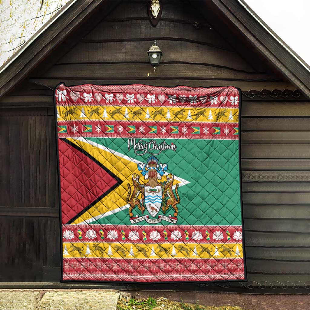 Afro Guyana Christmas Quilt Mix Coat Of Arms LT15
