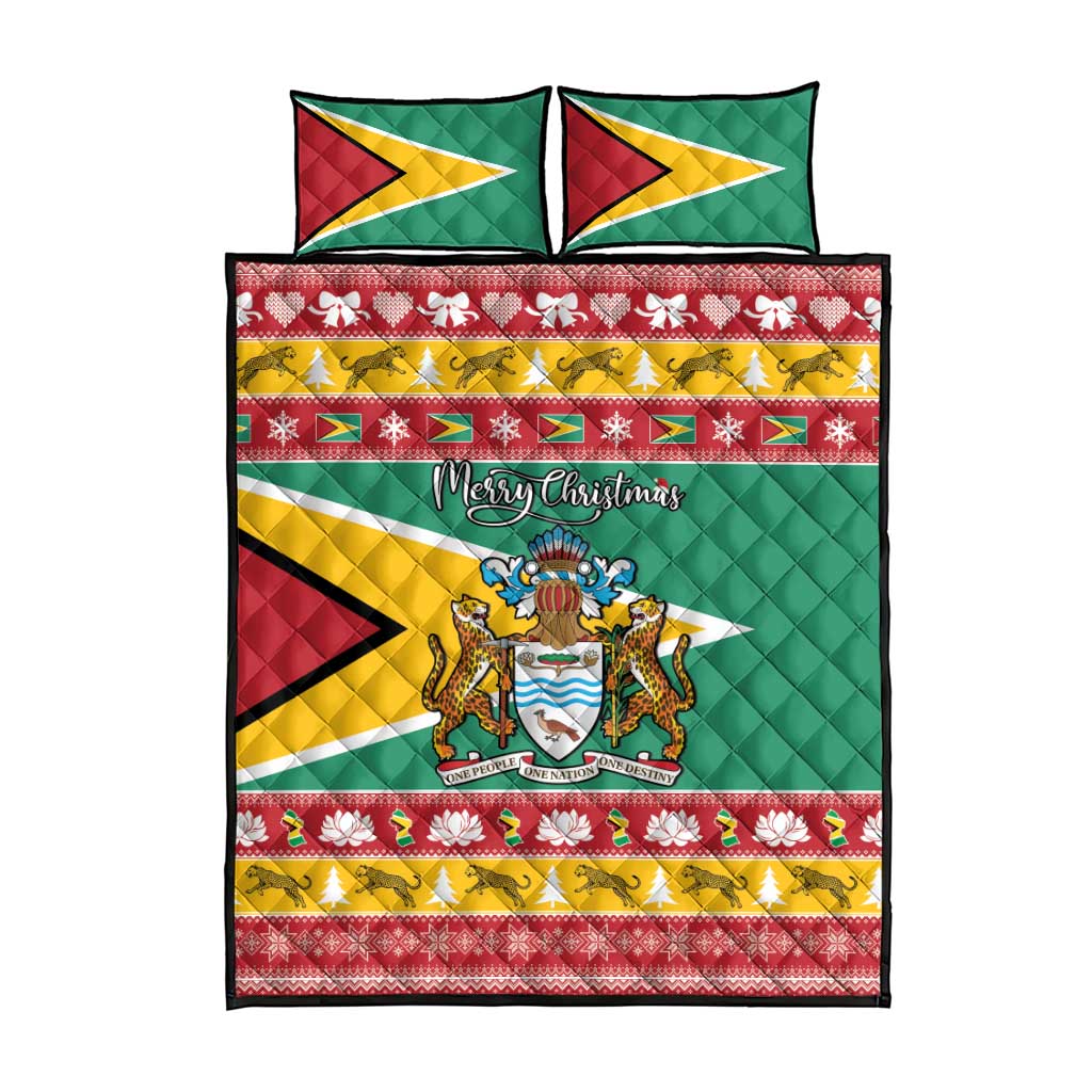 Afro Guyana Christmas Quilt Bed Set Mix Coat Of Arms LT15