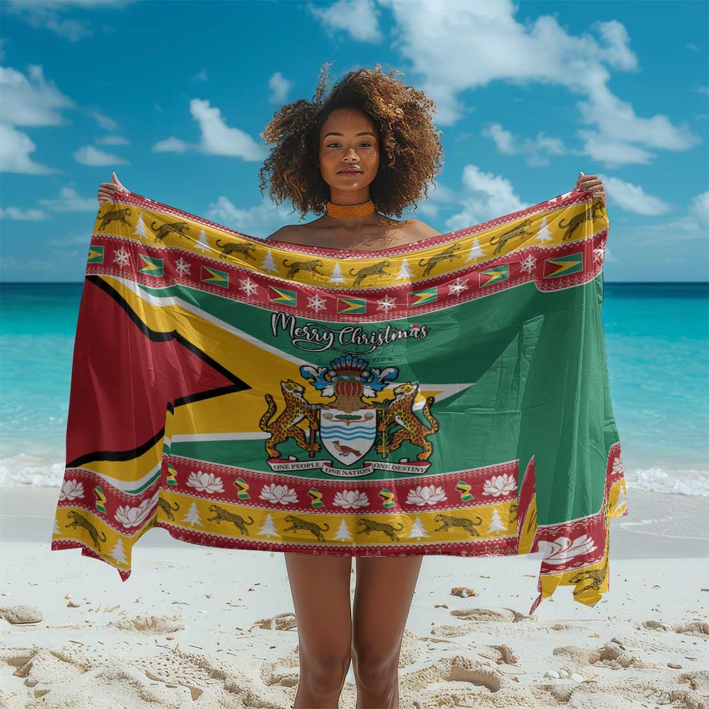 Afro Guyana Christmas Sarong Mix Coat Of Arms LT15