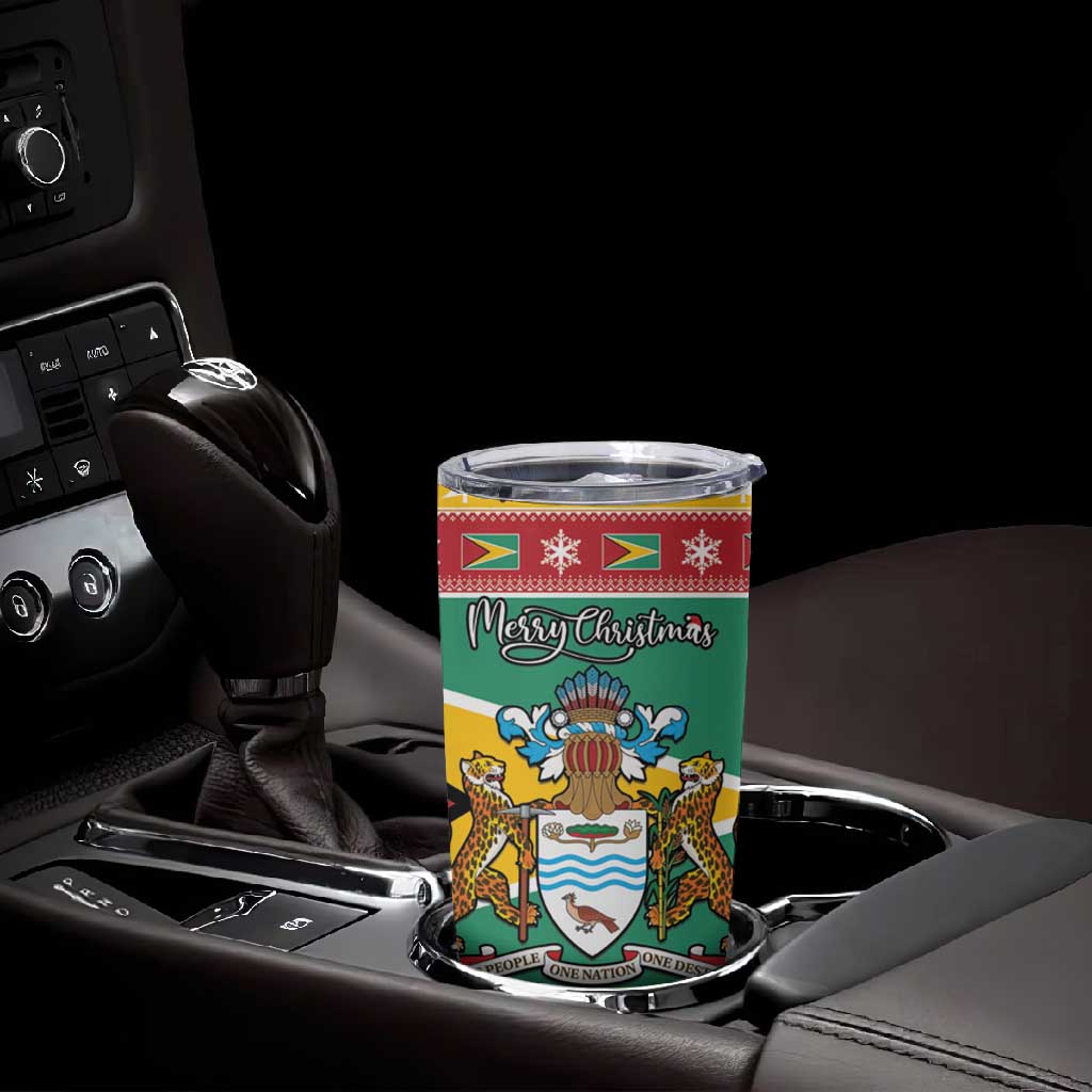 Afro Guyana Christmas Tumbler Cup Mix Coat Of Arms LT15