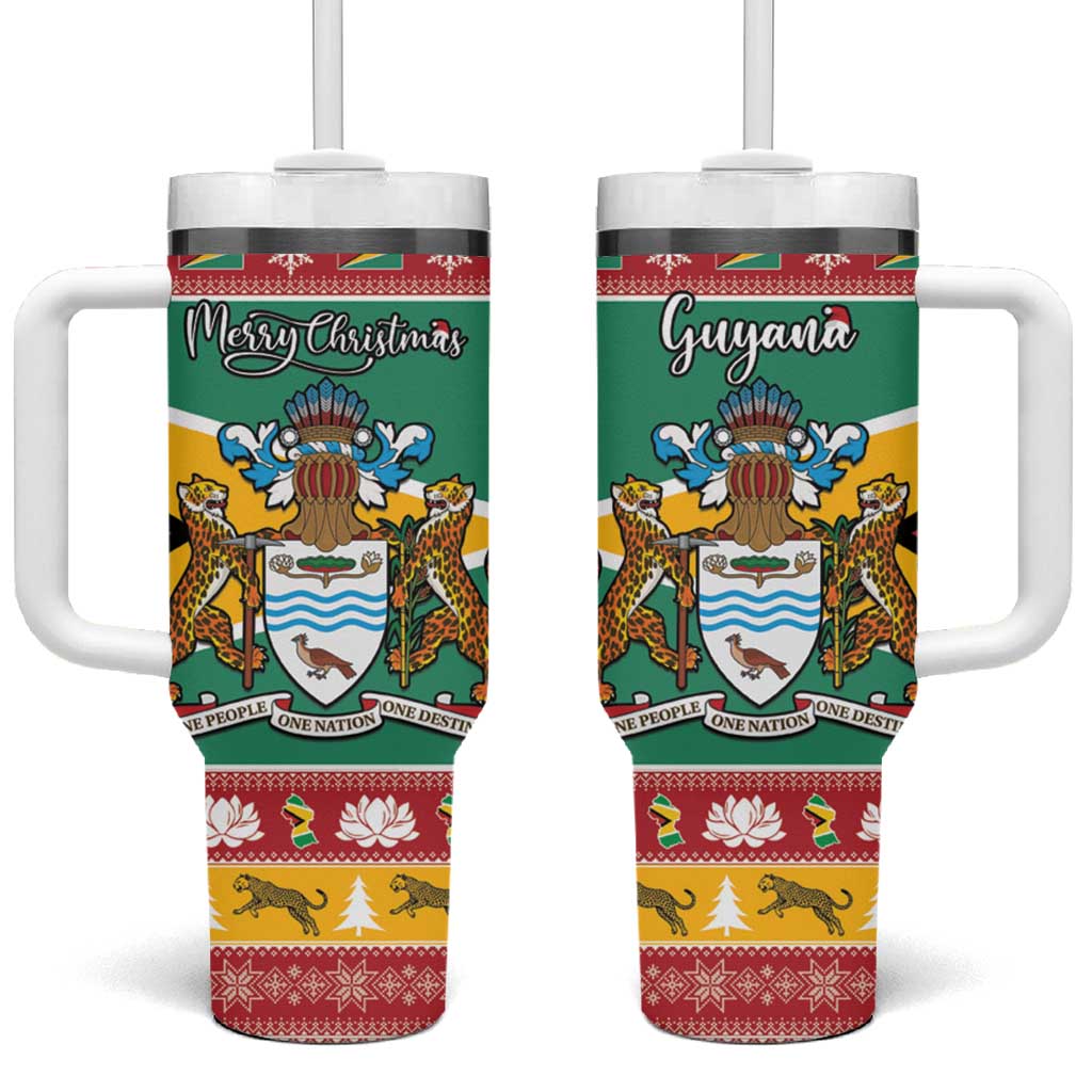 Afro Guyana Christmas Tumbler With Handle Mix Coat Of Arms LT15