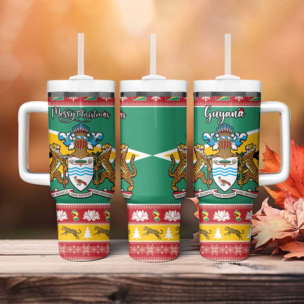 Afro Guyana Christmas Tumbler With Handle Mix Coat Of Arms LT15