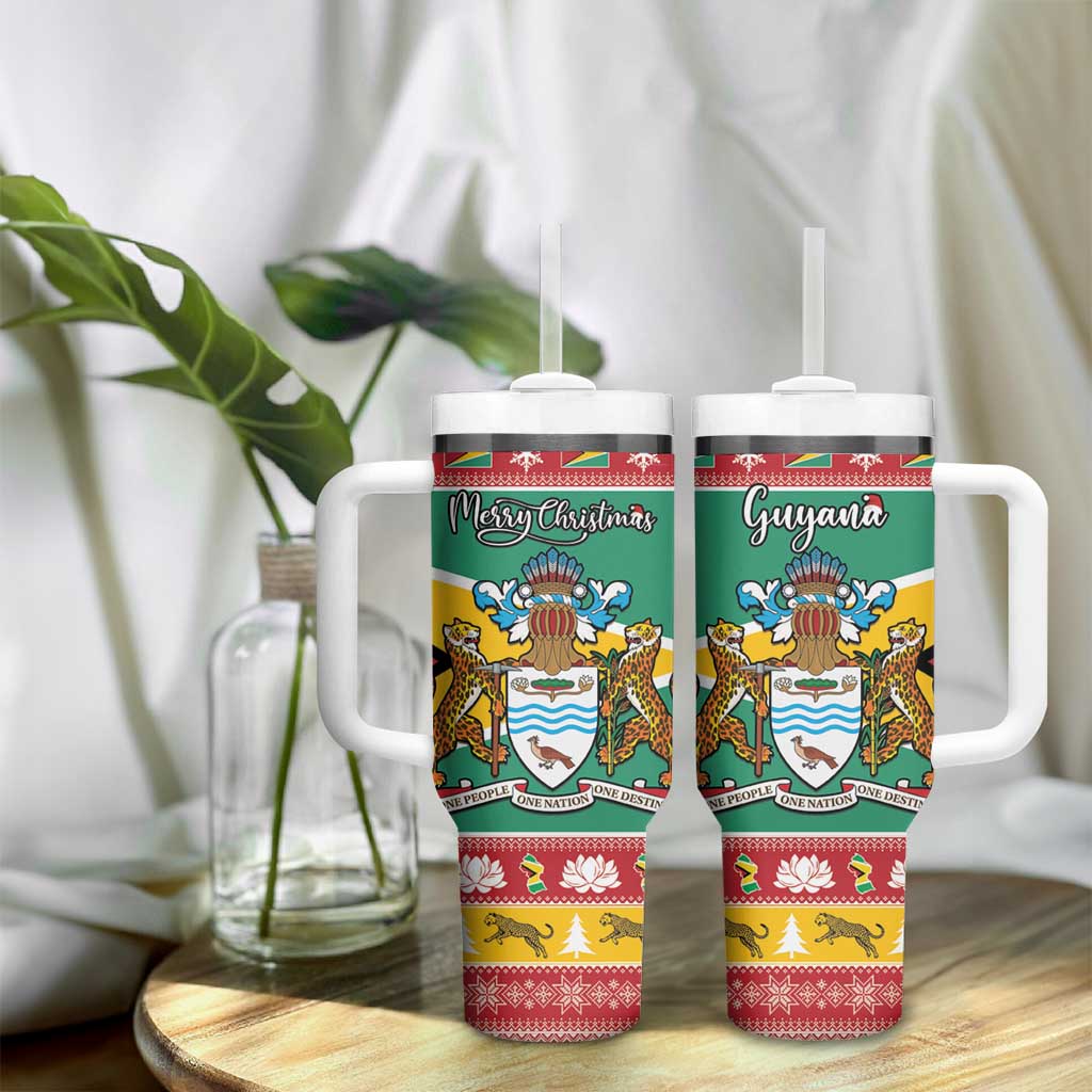 Afro Guyana Christmas Tumbler With Handle Mix Coat Of Arms LT15