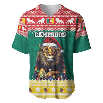 Cameroon Christmas Baseball Jersey Lion African Santa LT15