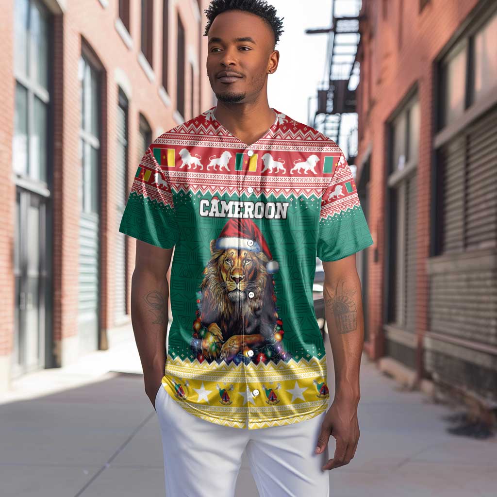 Cameroon Christmas Baseball Jersey Lion African Santa LT15