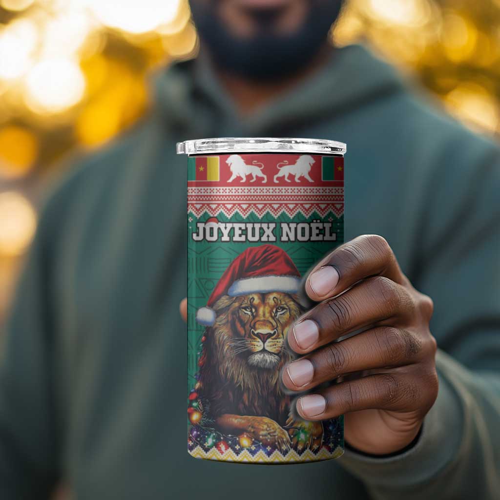 Cameroon Christmas 4 in 1 Can Cooler Tumbler Lion African Santa LT15