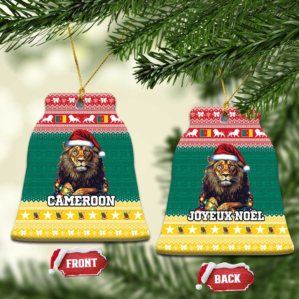 Cameroon Christmas Ceramic Ornament Lion Santa Joyeux Noel LT15