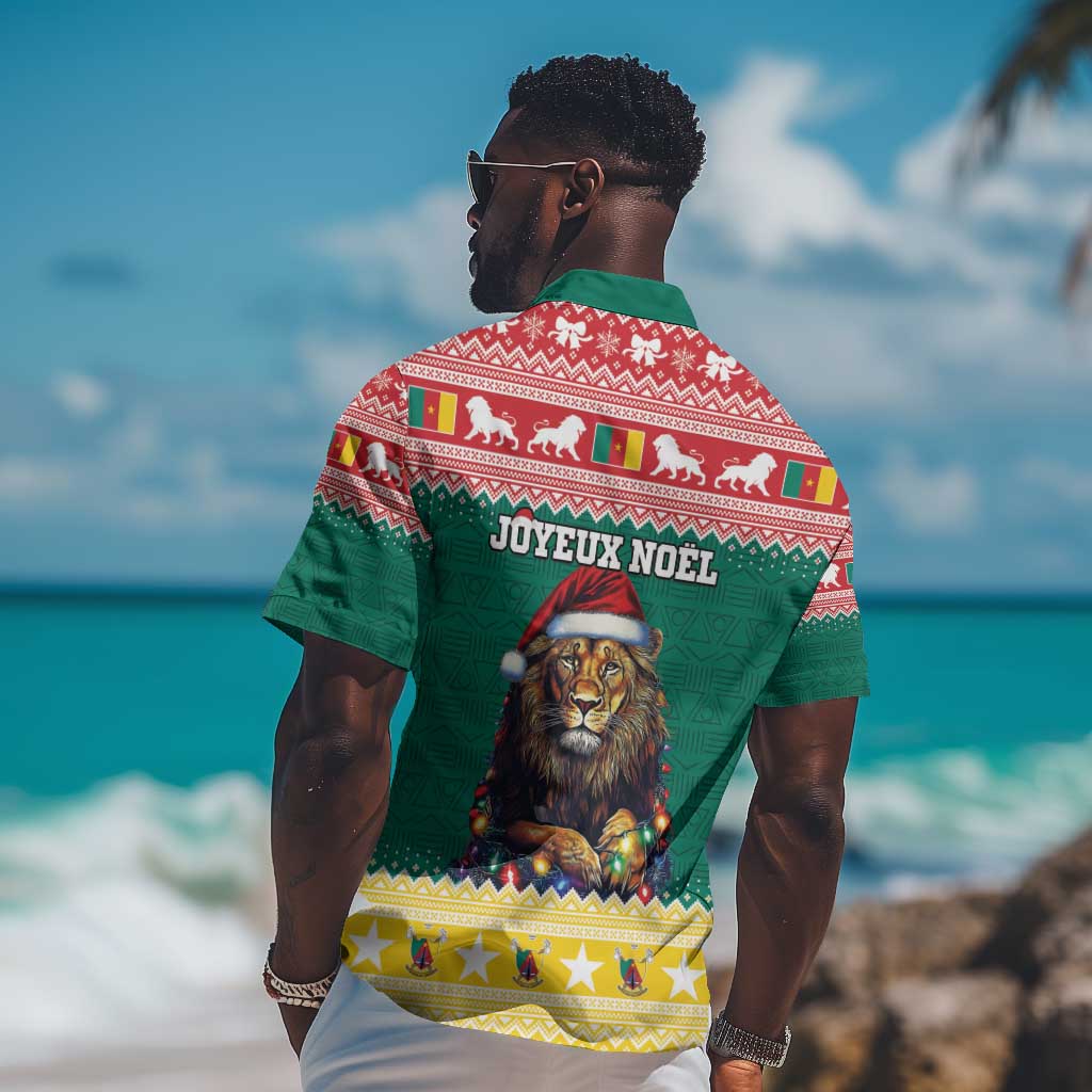 Cameroon Christmas Hawaiian Shirt Lion African Santa LT15
