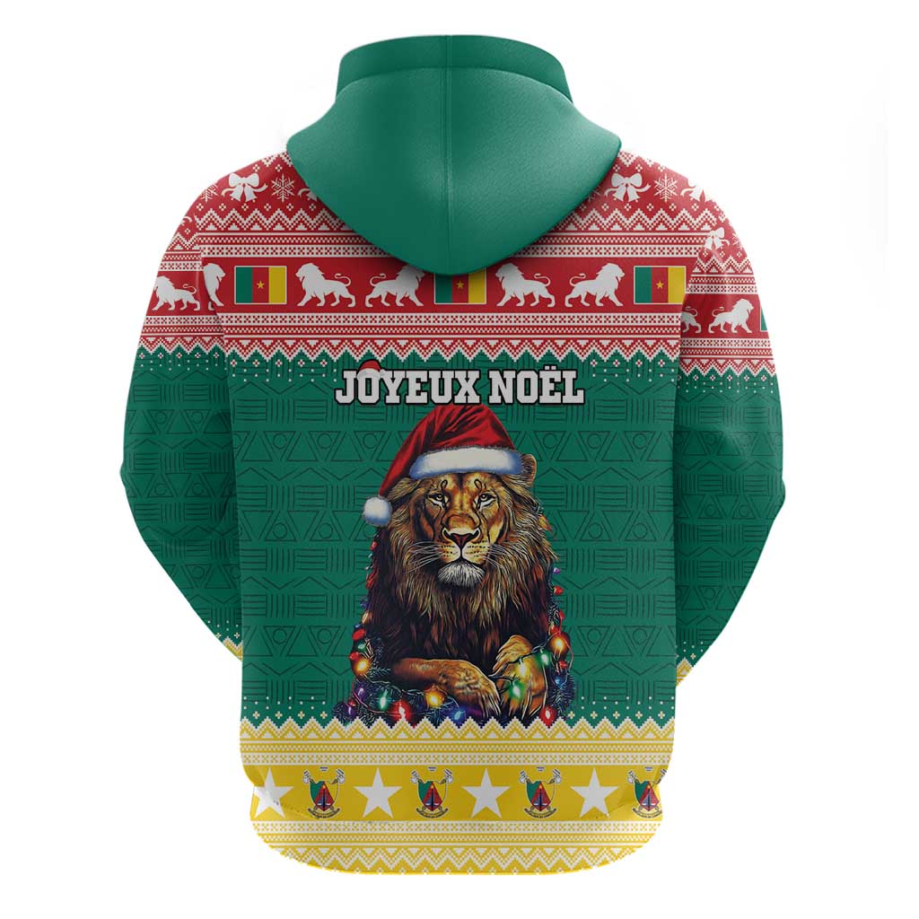 Cameroon Christmas Hoodie Lion Santa Joyeux Noel LT15