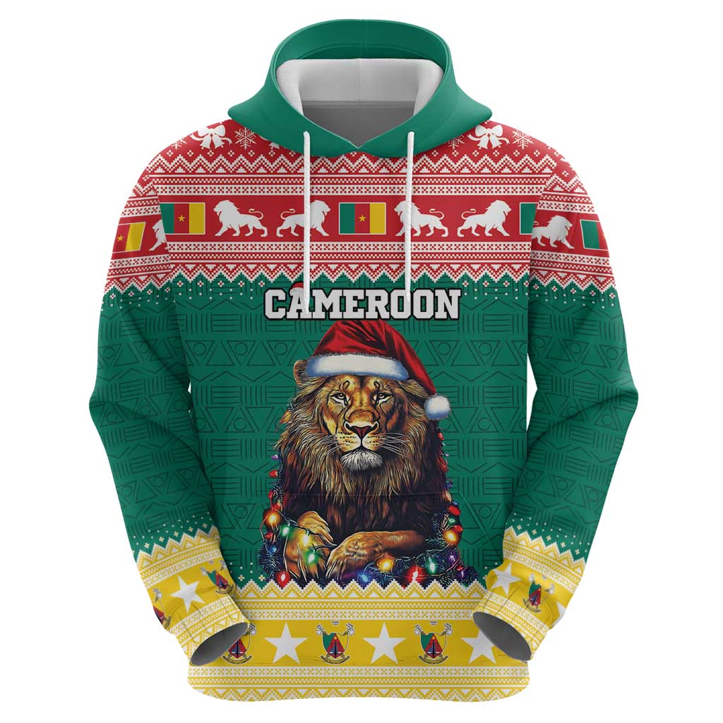 Cameroon Christmas Hoodie Lion Santa Joyeux Noel LT15