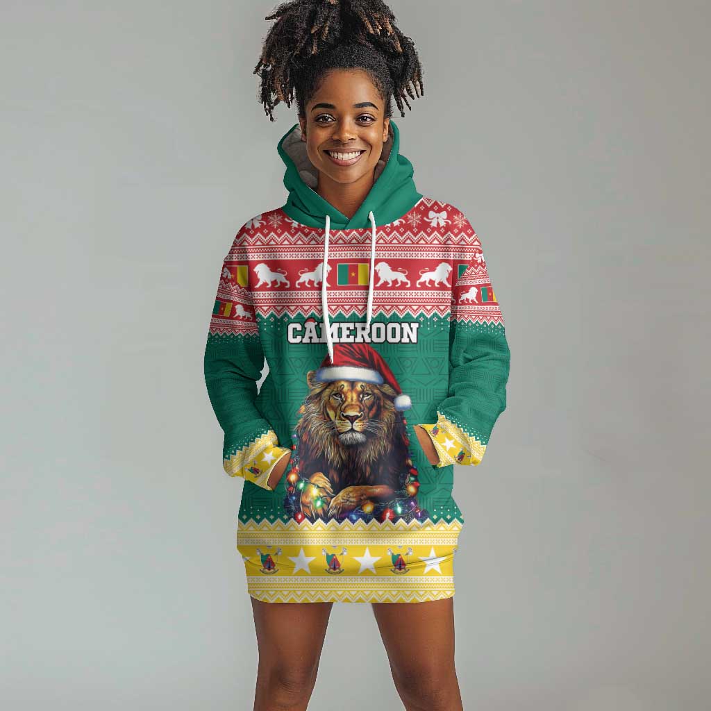 Cameroon Christmas Hoodie Dress Lion African Santa LT15