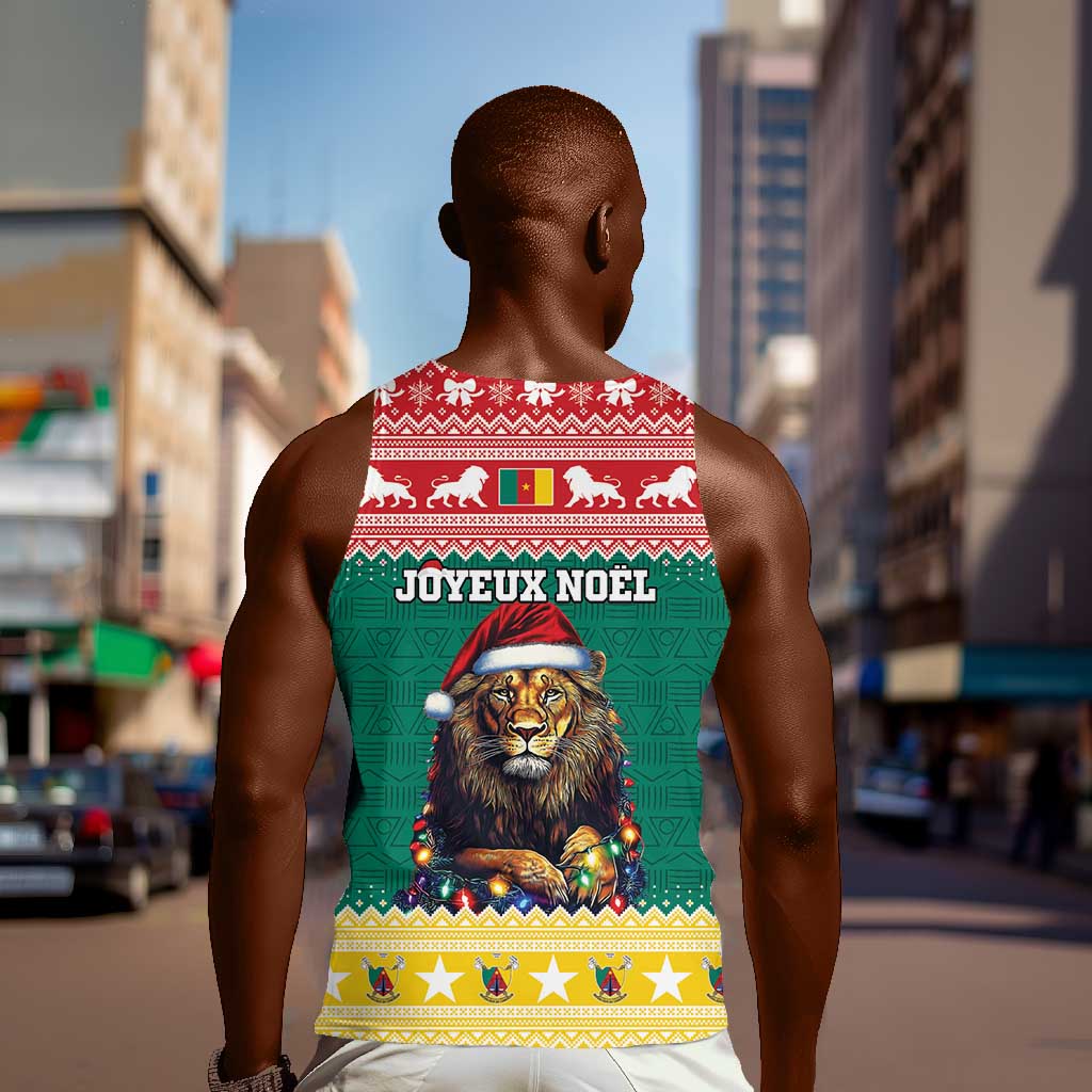 Cameroon Christmas Men Tank Top Lion African Santa LT15