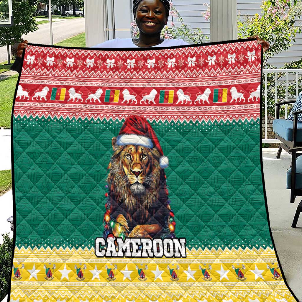 Cameroon Christmas Quilt Lion African Santa LT15
