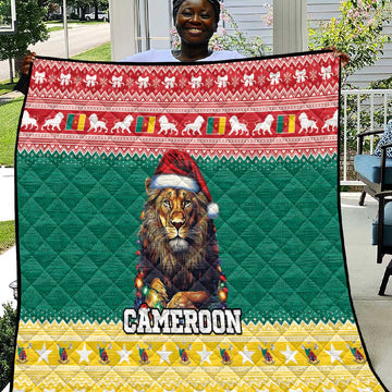 Cameroon Christmas Quilt Lion African Santa LT15