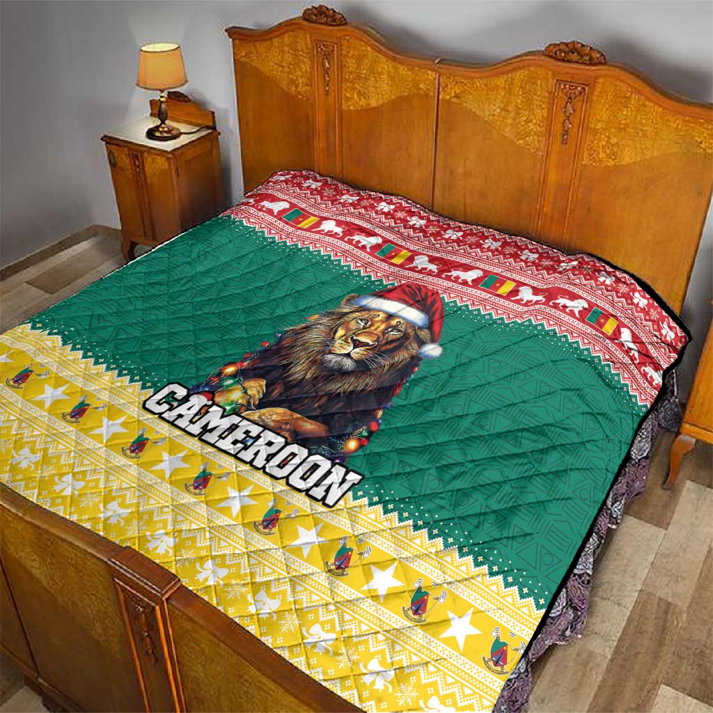 Cameroon Christmas Quilt Lion African Santa LT15