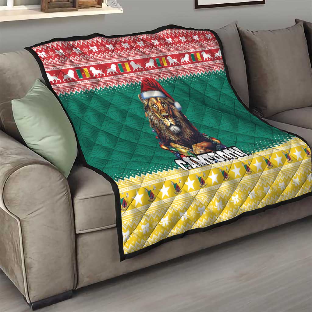 Cameroon Christmas Quilt Lion African Santa LT15