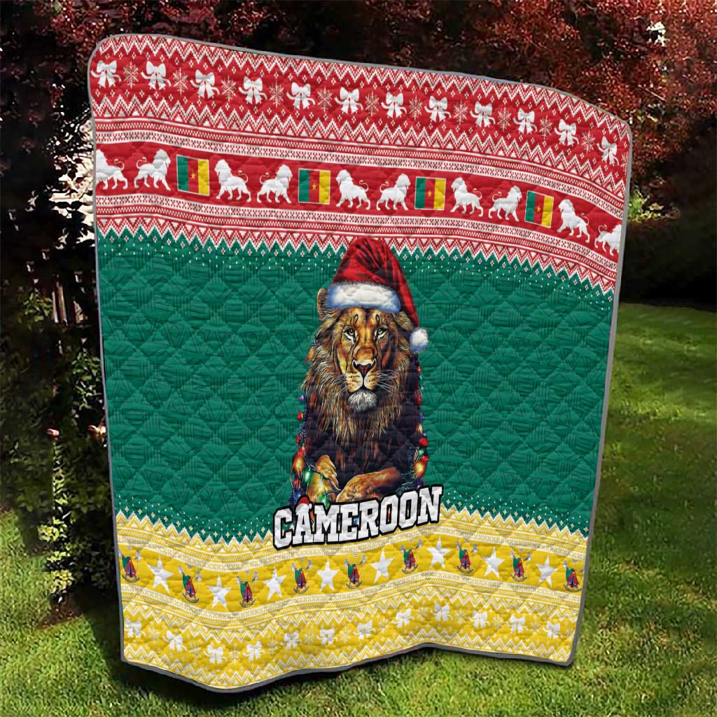 Cameroon Christmas Quilt Lion African Santa LT15