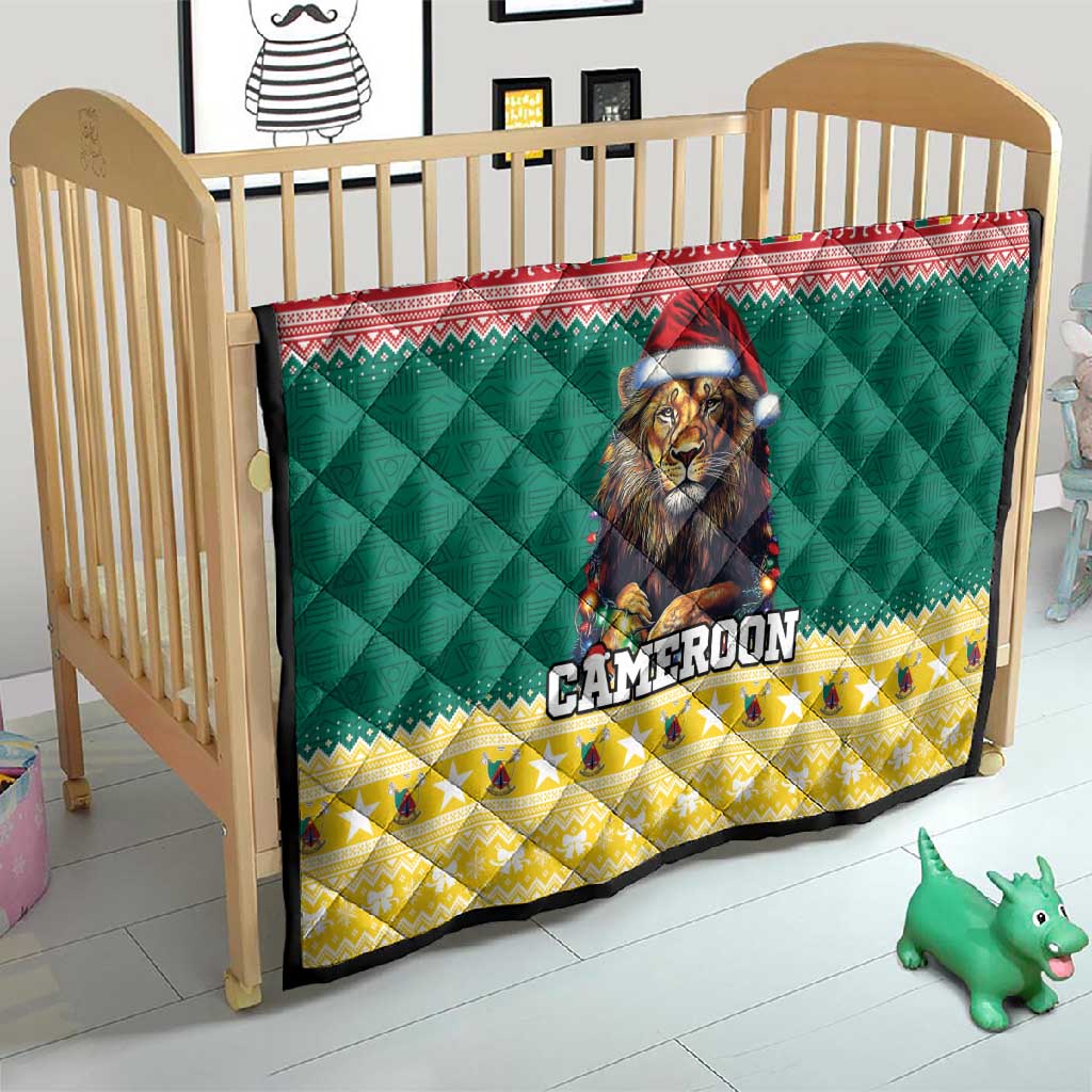 Cameroon Christmas Quilt Lion African Santa LT15